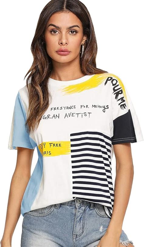 shein t shirts for womens|graphic t shirts shein.